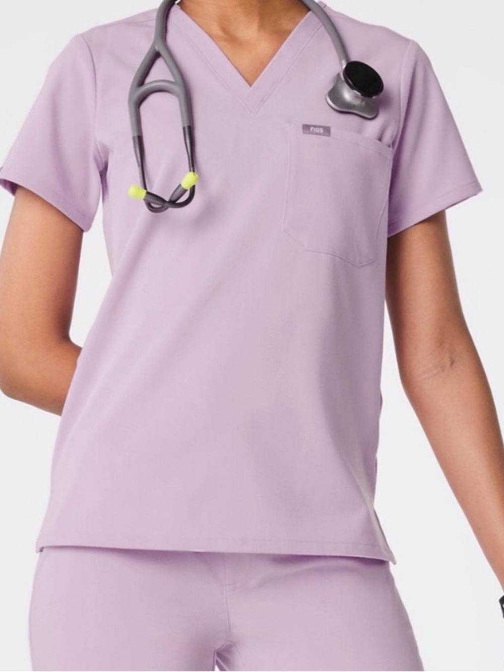Figs Lavender Haze Scrub Top and Scrub Joggers